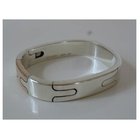 hermes jonc argent|hermes leather bracelets.